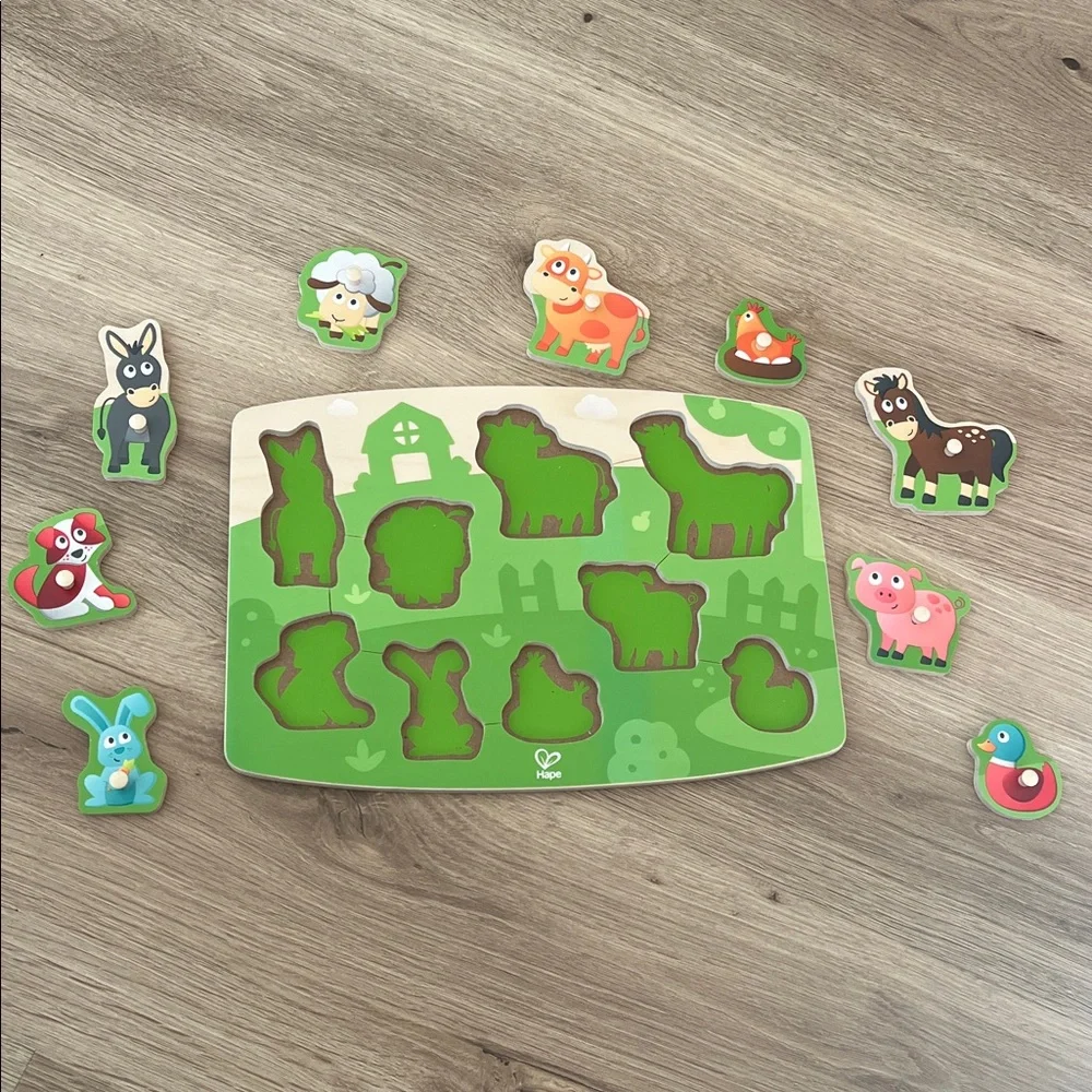 Hape Wooden Farm Animal Puzzle